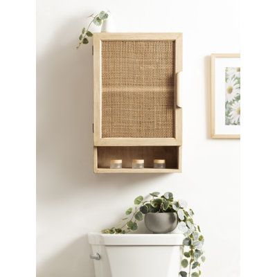 a white toilet sitting next to a wooden shelf