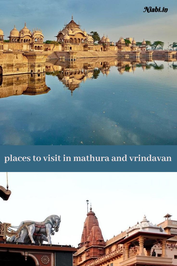 places to visit in mathura and vrindavan - A captivating collage of places to visit in Mathura and Vrindavan, showcasing their sacred temples, serene landscapes, and the spiritual essence of the region. Kusum Sarovar, Prem Mandir, Shri Krishna, Best Places To Visit, Spiritual Journey, Cool Places To Visit, Places To Visit, Spirituality, History