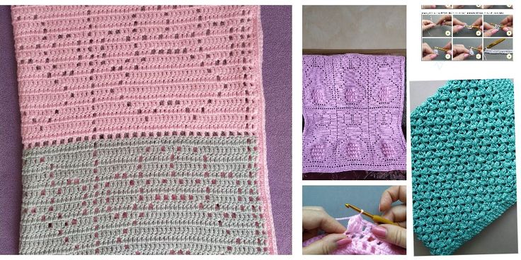 crochet patterns and instructions on how to make a baby blanket