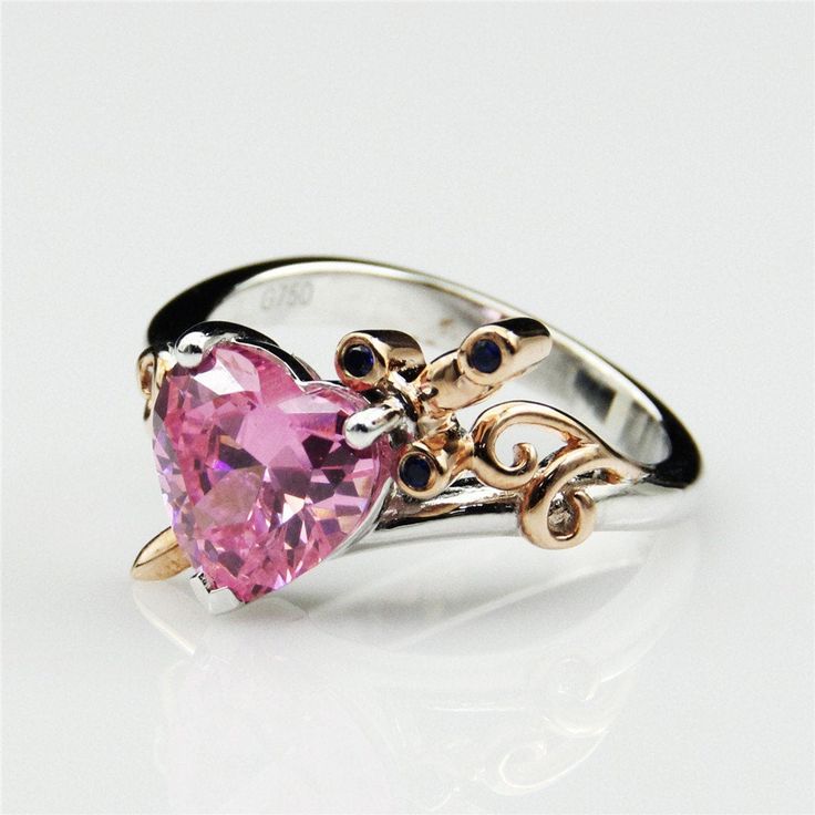 ※ Metal Type: Solid 14k Two Tone Gold; ※ Center Stone: Pink Simulated Diamond ※ Center Carat Weight: Heart Cut 3ct (9x9mm); ※ Side Stones/Accents: Created Blue Sapphire ※ SKU: ESR0635; ※ Accessories: *Shipped with beautiful ring box; *Directly price from Manufacturer, 1/3 the price from Jewelry Store; ※ Buy with Warranty: 1) 15 Days Money Back Guarantee; 2) Excellent Customer Service; 3) Free Shipping and insurance to WORLDWIDE; 4) Free Gift Box. ※ Contact Us if you need any of our service: 1) R Heart Cut Birthstone Rings For Birthday, Heart Cut Birthstone Rings For Birthdays, Mother's Day Heart Cut Cubic Zirconia Heart Ring, White Gold Rings For Valentine's Day Birthday, Heart-shaped White Gold Birthstone Ring For Valentine's Day, White Gold Rings For Birthday And Valentine's Day, Pink Crystal Ring For Anniversary On Valentine's Day, Heart-shaped Ring For Valentine's Day Birthday, Pink Crystal Ring For Valentine's Anniversary