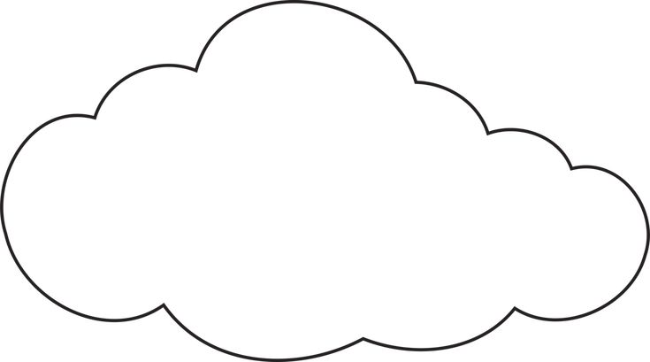 a black and white drawing of a cloud