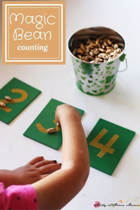 a child is playing with the numbers and counting game