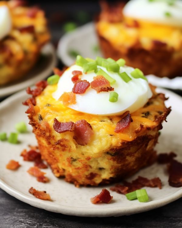 some food is sitting on a plate with green onions and eggs in the top half