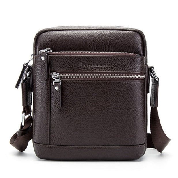 Men's Business Crossbody Shoulder Bag The Men's Business Crossbody Shoulder Bag offers the perfect blend of style and functionality for professionals on the go. An elegant and sophisticated bag made of genuine cowhide exudes confidence in any situation. The versatile design meets all your daily needs. A secure zip keeps things safe, while the interior has separate compartments for your phone, wallet and other essentials. It also has a handy slip pocket on the outside to quickly store and carry f Leather Shoulder Bag With Zipper For Business Trips, Business Crossbody Bags With Anti-theft Pocket, Brown Business Satchel With Zipper Pocket, Brown Business Bags With Anti-theft Pocket, Brown Business Bags With Zipper Pocket, Classic Business Bags With Anti-theft Pocket, Business Shoulder Bag With Anti-theft Pocket, Modern Brown Bag With Anti-theft Pocket, Classic Business Shoulder Bag With Zipper Pocket