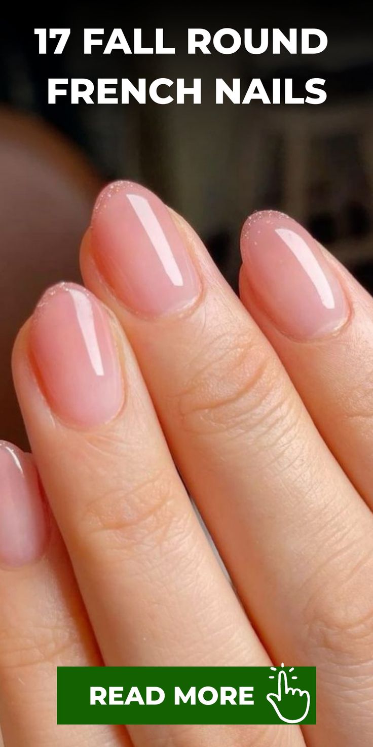 Elevate your look with our elegant round French nails, perfect for the fall season. Embrace a timeless and sophisticated nail style that exudes class. Transform your hands today by booking an appointment with us. Get in touch to schedule your nail upgrade and step into autumn with confidence and style. Short Almond Nails Fall French Tip, Reverse French Manicure Half Moons, Color French Tip Nails Fall, Almond French Manicure Nails, French Manicure Oval Nails, Types Of French Tips Nails, Round French Nails, Fall French Manicure, Neon Coral Nails