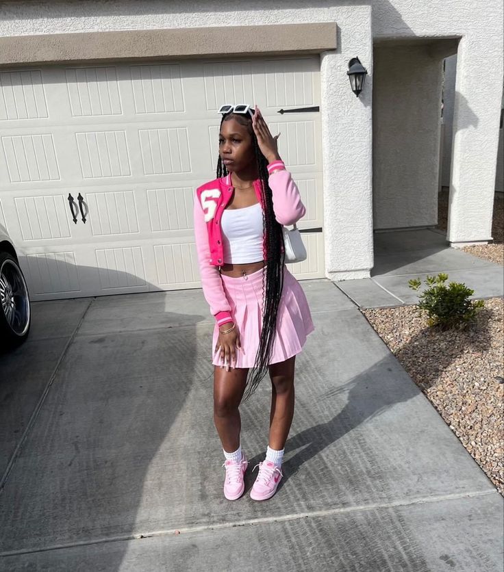 Pink Birthday Outfit 13, Birthday Outfits Black Girls Teens, Birthday Outfit Black Teenage Girl, Birthday Outfits Black Teenage Girl, Birthday Outfits 12 Yr, Sneaker Ball Outfit Ideas Pink, Cute 13th Birthday Outfits, Pink Bday Outfit Ideas, Birthday Outfits For 14th Birthday