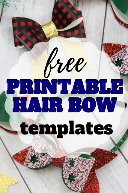 the free printable hair bow templates are great for christmas and holiday decorating