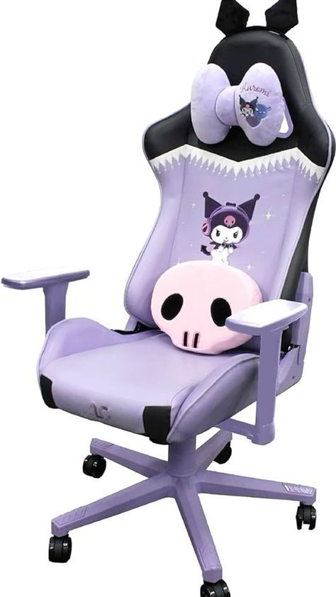 an office chair with a stuffed animal on it