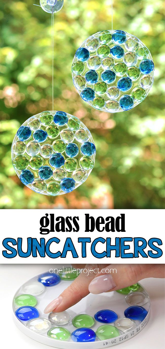 an easy and fun glass bead suncatchers craft for kids to make with