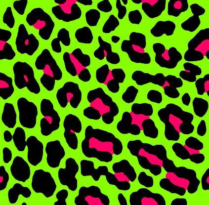 a green and black animal print pattern with pink spots on it's back side