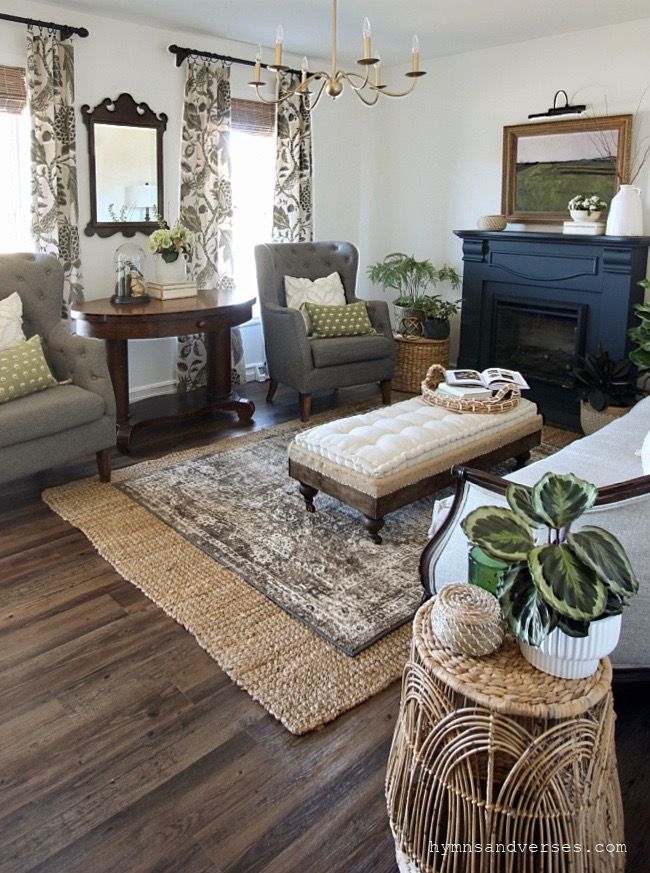 the living room is clean and ready for us to use in its new owner's home