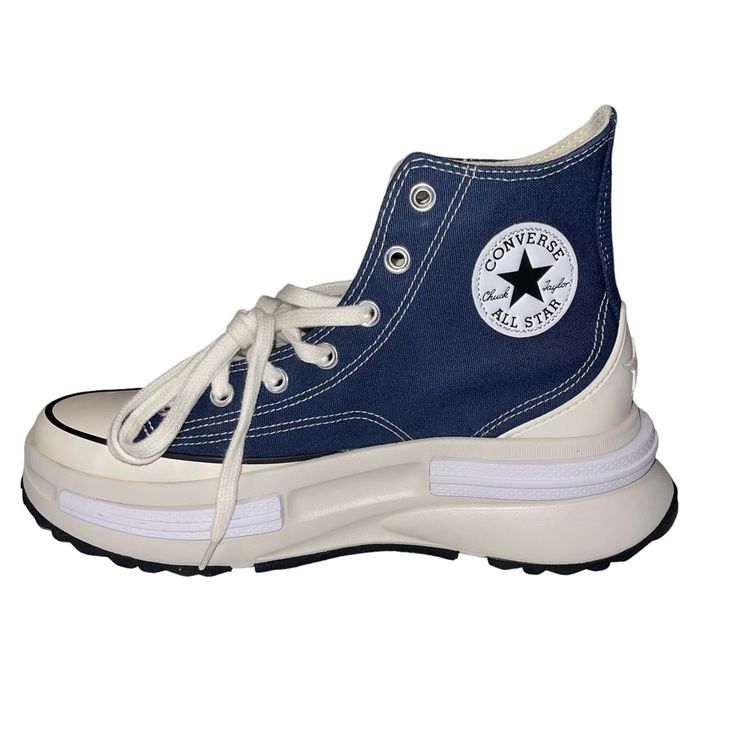 New With Box Unisex Converse Run Star Legacy Cx Sneakers In Blue Size: 7.5 Mens / Womens 9 Color: Navy Blue Embroidered Branding High Top Sneakers Platform Sole Navy High-top Sneakers With Contrast Sole, Blue Converse High-top Sneakers For Sports, Blue Converse Sneakers For Streetwear, Blue Converse Sporty High-top Sneakers, Blue Converse High-top Sneakers With Rubber Sole, Sporty Blue Converse High-top Sneakers, Blue Lace-up Platform Sneakers With Vulcanized Sole, Sporty Blue Canvas Shoes With Speckled Midsole, Blue Mid-top Canvas Shoes With Rubber Sole