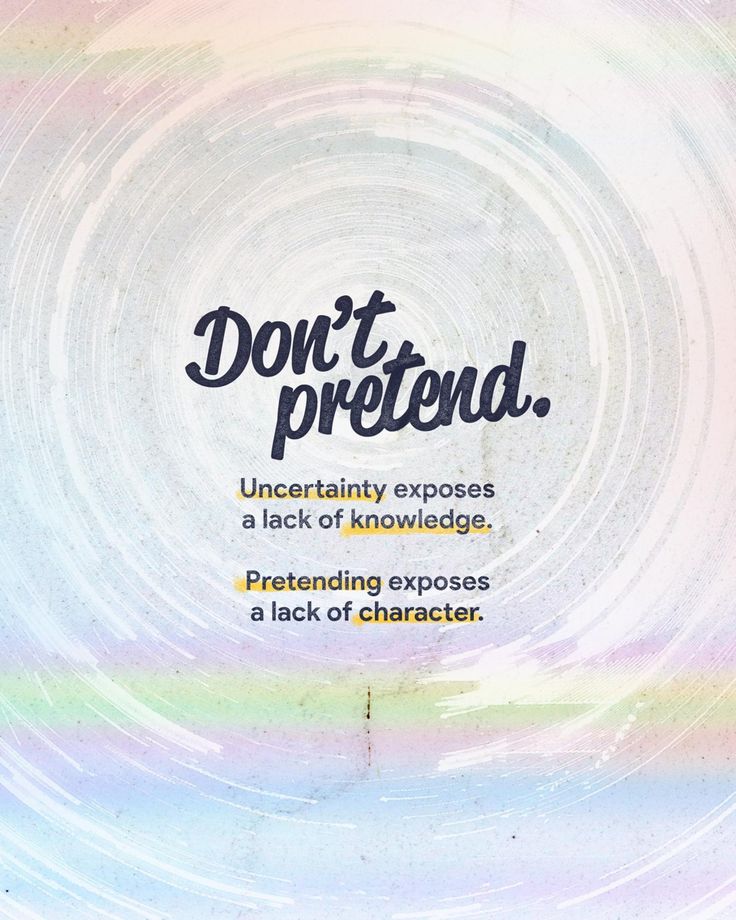 a poster with the words don't pretend on it