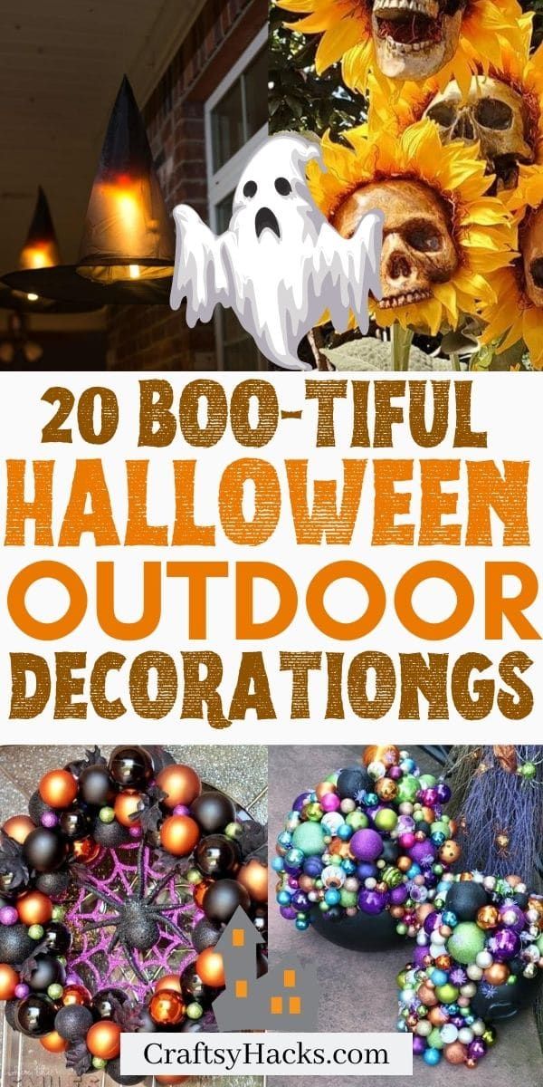 20 boo - tiful halloween outdoor decorations that are easy to make and fun for the whole family