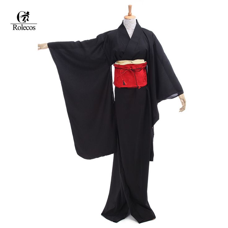 Black Yukata, Japanese Kimono Women, Weird Person, Yukata Women, Japanese Kimono Dress, Oc Fashion, Kimono Belt, Kimono Women, Japanese Yukata