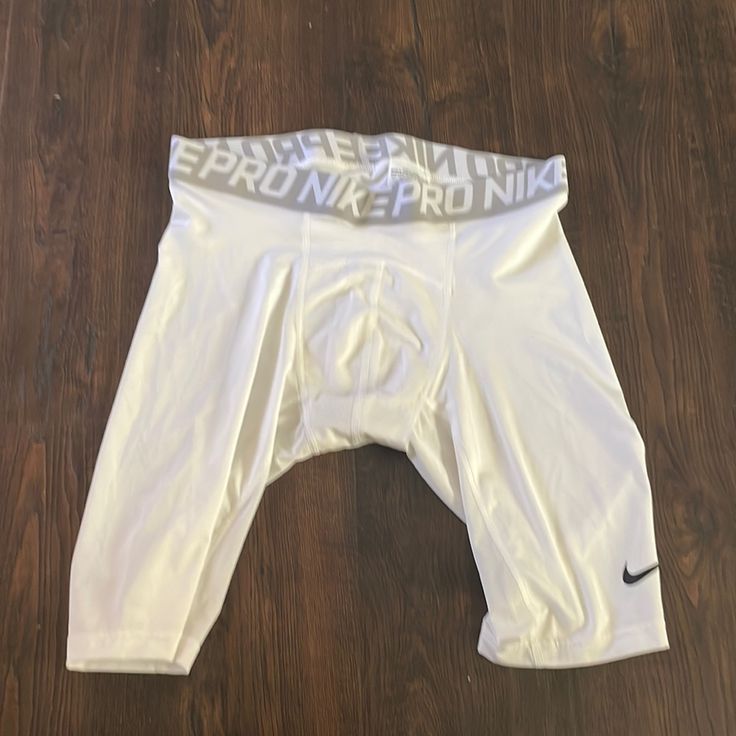 No Tags, Never Worn Sporty White Bottoms With Short Legs, White Sports Bottoms With Built-in Shorts, Nike Short Bottoms For Sports, White Boxer Briefs With Built-in Shorts For Gym, Fitted White Boxer Briefs Short Leg, White Fitted Boxer Briefs With Short Leg, Fitted White Boxer Briefs With Short Leg, Stretch White Pants With Built-in Shorts, White Stretch Pants With Built-in Shorts