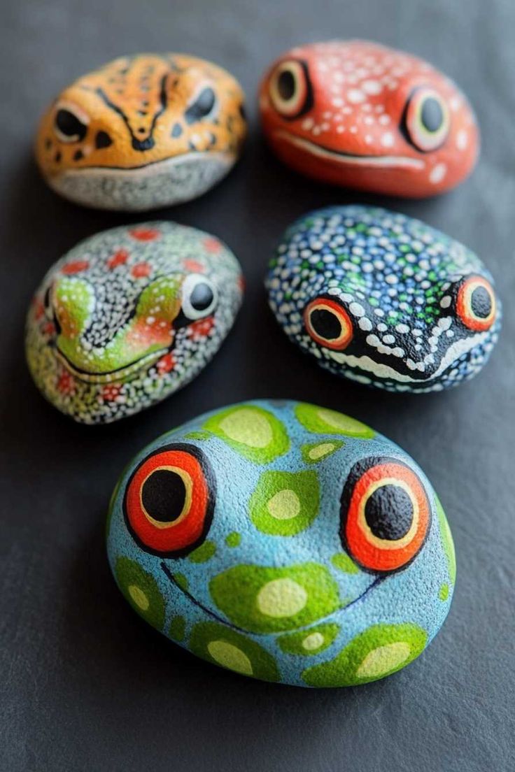 52 Painted Rock Ideas: Easy & Creative Designs for All Ages Painted Rock Ideas, Small Bites Appetizers, Diy Techniques, Miniature Portraits, Rock Ideas, Rock Painting Designs, Elegant Font, Can Crafts, Colorful Fish