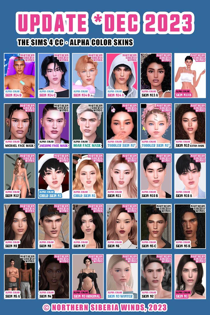 the poster shows different types of women's hair and make - up for each woman