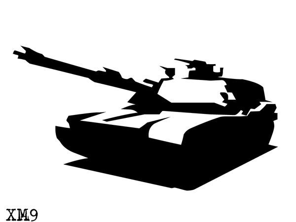 a black and white drawing of a tank