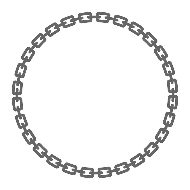 a circle made out of chains is shown in black and white, with the center surrounded by smaller links