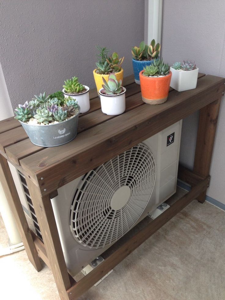 some plants are sitting on top of a table