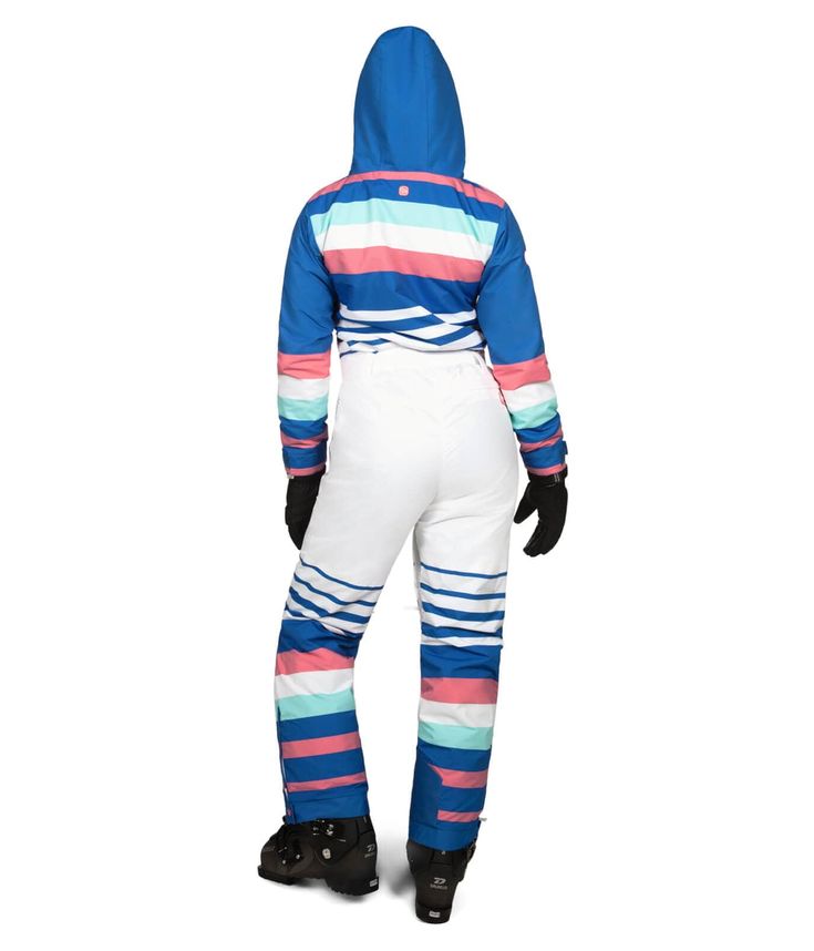 Cozy up against the wintry weather with this Women's Icy U Snow Suit! Featuring a stylish striped print, it's the perfect companion for skiing and snowboarding while delivering optimal performance in the form of waterproof protection and superior warmth. Get ready to be the cutest one on the slopes! Snow Suit Womens, Tipsy Elves, Snowboarding Outfit, Boot Cuffs, Snow Suit, Ski And Snowboard, Snowboarding, The Cutest, Suits For Women