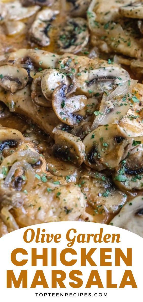 chicken marsala is an easy and delicious side dish for dinner or potluck