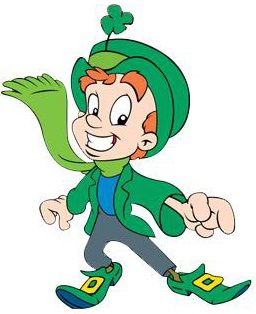 an image of a cartoon character running with green shoes and a hat on his head