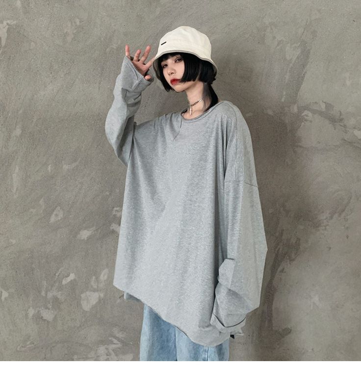 Free shipping women long sleeves hoodied cardigan. Features: Style: Casual Occasion: Daily Sleeves: Long Sleeves Neckline: Round Neck Pattern: Solid Type: Women Casual Hoody Season: Fall/Spring Size Chart: T Shirts Size Bust Shoulder Length Sleeve Length Length cm inch cm inch cm inch cm inch One Size 120 47.2 66 26.0 47 18.5 139 54.7 Vest: Size Bust Length cm inch cm inch One Size 120 47.2 70 27.6 Gray Long Sleeve Sweater For Spring, Oversized Gray Sweater Solid Color, Gray Cotton Cardigan With Long Sleeves, Oversized Gray Sweater In Solid Color, Oversized Gray Solid Color Sweater, Gray Long Sleeve Trendy Outerwear, Trendy Long Sleeve Gray Outerwear, Trendy Gray Long Sleeve Outerwear, Trendy Long Sleeve Cotton Cardigan