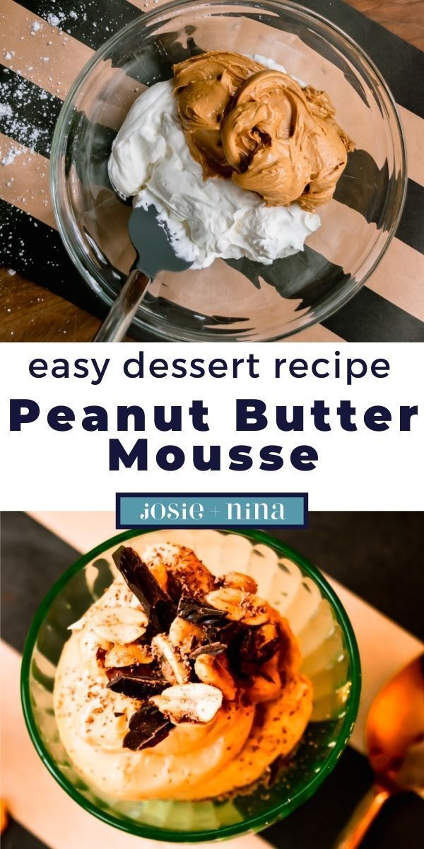 the peanut butter mousse recipe is ready to be eaten