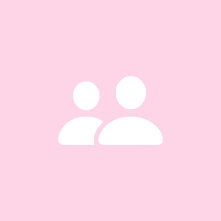 a pink background with two white people in the center and one is looking at something