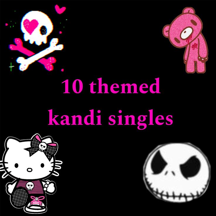 hello kitty wallpapers with the words 10 themed kandi singles written in pink