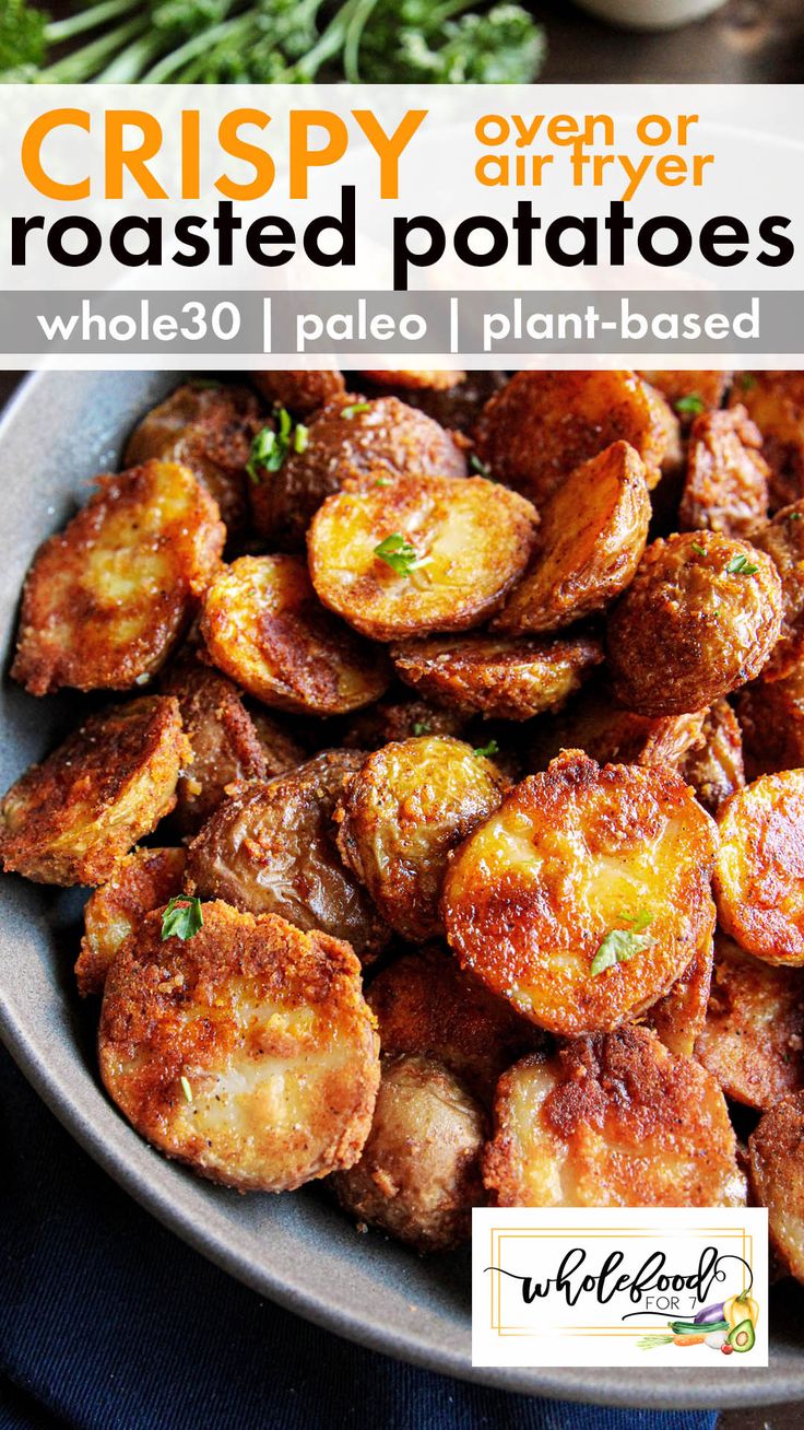 Whole30 Crispy Roasted Potatoes Easy Paleo Dinners For Families, Lunch Ideas Whole 30, Whole 30 Egg Recipes, Paleo Thanksgiving Sweet Potatoes, Quick Whole 30 Meals, Whole 30 Recipes Air Fryer, Paleo Packed Lunch Ideas, Whole 30 Potatoes Recipes, Paleo Potato Recipes