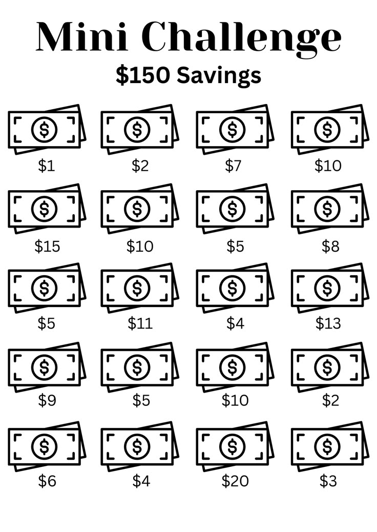 the printable money challenge for kids to learn how to make their own $ 10 savings