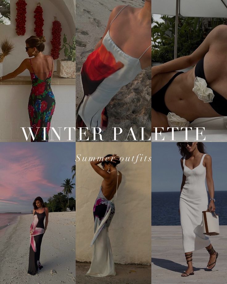 Winter palette inspired outfits for Summer Deep Winter Palette Outfits, True Winter Palette, Cool Winter Color Palette, Deep Winter Palette, Palette Summer, Deep Winter Colors, Winter Palette, Colour Analysis, Winter Color Palette