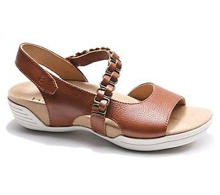 Dress up your casual days with these sturdy wedge heels charmed with textured straps and cushioned footbeds. From Halsa. Cheap Brown Slip-on Wedge Sandals, Brown Open Toe Wedge Sandals With 4-inch Heel, Brown Wedge Sandals With 4-inch Heel, Beach Slip-on Wedge Sandals With Buckle Closure, Brown Synthetic Wedge Sandals With 4-inch Heel, Rugged Style, Occasion Shoes, Foot Pain, Free Shoes