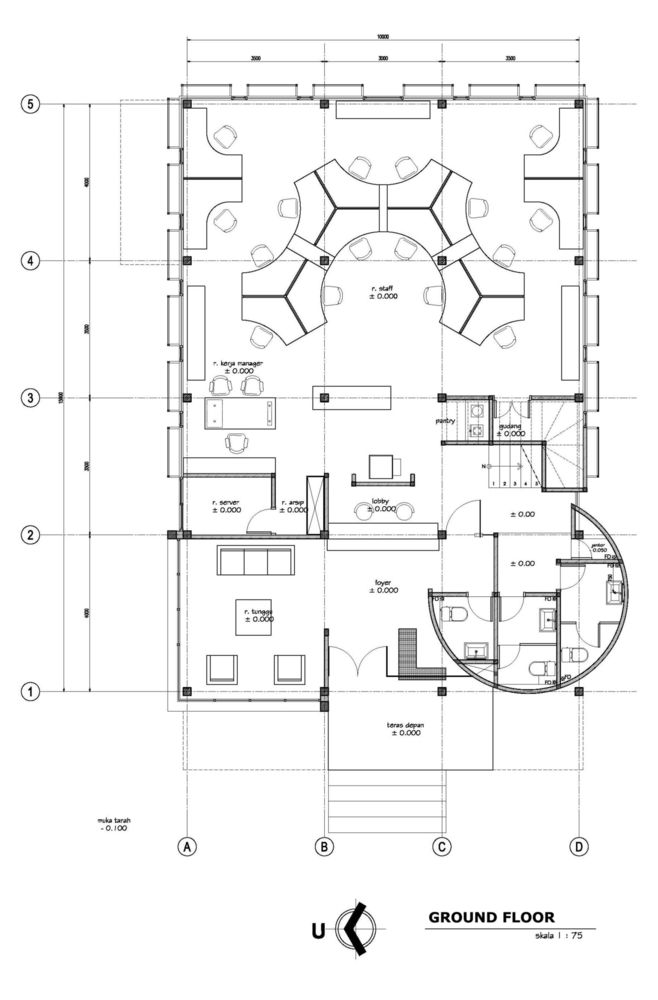 the floor plan for an office building