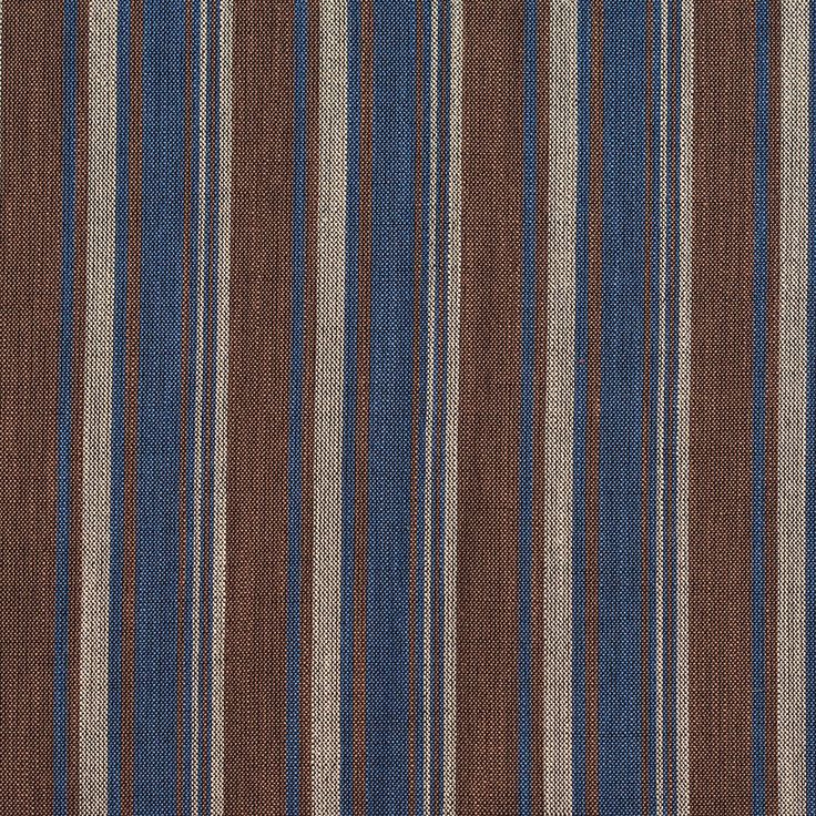 Hilton Indigo Fabric Striped Upholstery Fabric, Kovi Fabrics, Striped Upholstery, Indigo Fabric, Wood Dog, Stripe Fabric, Navy And Brown, Blue And Brown, Custom Curtains