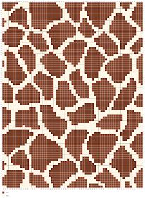 a cross stitch pattern in brown and white