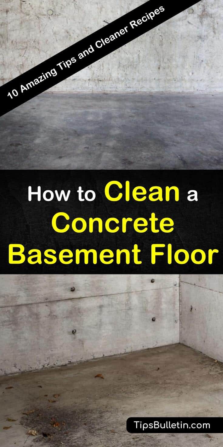 how to clean a concrete basement floor