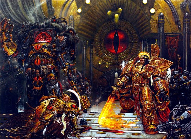 an image of a painting that looks like it is going to be warhammering