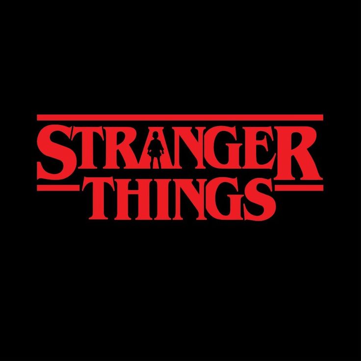 the logo for the tv series's new show, strange things is shown in red on