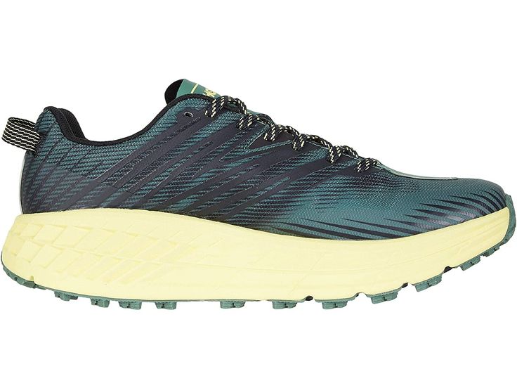 Hoka One One Speedgoat 4 | Zappos.com Blue Running Shoes With Vibram Sole, Hoka Shoes Bondi 7, Waterproof Hoka, Hoka Speedgoat, Blue Low-top Trail Running Shoes With Vibram Sole, Mens Green, Trail Running Shoes, Hoka Running Shoes, North Carolina