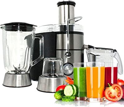 there are many different blenders on this white background, including one for juice and the other for smoothies