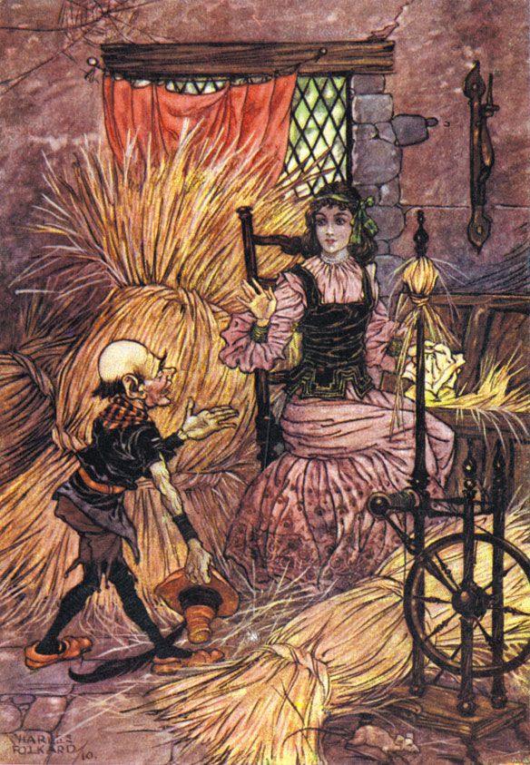 an illustration of a man and woman in front of a fire