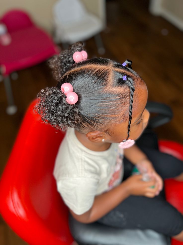 Cute Hairstyles For Short Hair Black Ppl Natural Kids Hairstyles, Biracial Girls Hairstyles Kids, Toddler Girl Hairstyles African American, Toddler Hairstyles Girl Black, Toddler Hairstyles Girl African American, Toddler Cornrow Styles, Quick Toddler Hairstyles Black, Packing Gel, Black Toddler Hairstyles