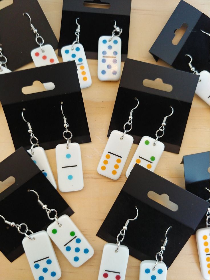 These tiny domino earrings are both quite lightweight and cute. Clips On's Available by request <3 Domino Earrings, Domino Jewelry, Clay Stuff, Heart Earrings, Amazing Jewelry, Etsy App, Selling On Etsy, Sell On Etsy, Fondant