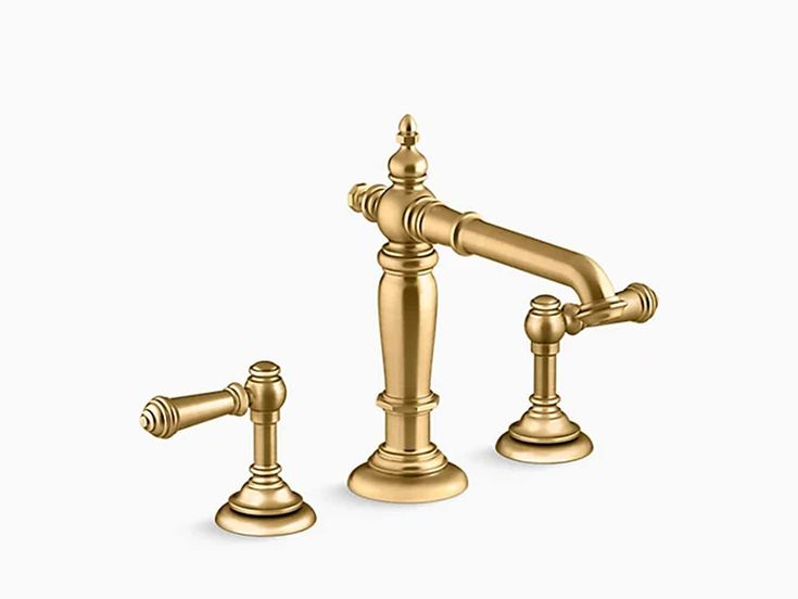 an antique style faucet with two handles