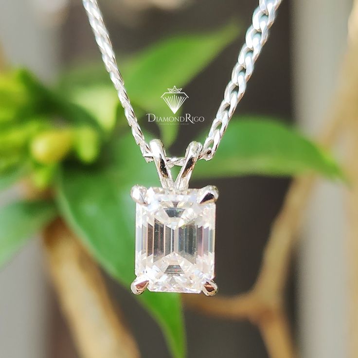 3CT Emerald Cut Moissanite Pendant with Chain, Basket Set Solitaire Pendant, Woman Jewelry, Engagement Pendant Necklace, Gifts for Her, Promise, Anniversary, Birthday/Easter/Mother's Day Sale - The stones in jewelry are 100% hand-crafted, it is cut and polished by our experienced craftsman. Moissanite is the diamond's best alternative. ► What Will You Receive in the Mail ? A Beautiful Item with Excellent Stones with Beautiful Jewelry Box (Not Pictured). ► Product Information Brand Name: DiamondR Engagement Necklace, Platinum Necklace, Promise Necklace, Engagement Necklaces, Pear Cut Ring, Necklace Emerald, Moissanite Pendant, Woman Jewelry, Emerald Cut Moissanite