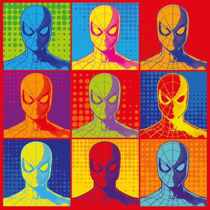 an image of spider man pop art